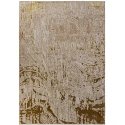 Kadima Design Eleganter Wohnzimmer Teppich `Ouse Esme`, Metallische Farben - Farbe: Gold, 160x230 cm