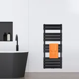 VILSTEIN Badheizkörper 1200 x 500 mm 610 W Schwarz Mittelventil