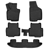 Walser XTR Gummifußmatten kompatibel mit VW Sharan/Seat Alhambra (710, 711) 2010 - Heute, Auto-Gummimatte, PKW-Fußmatten