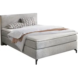 Jockenhöfer INOSIGN Boxspringbett Alinas, mit Topper und Zierkissen, in unterschiedliche Farbvarianten und Breiten lieferbar, grau