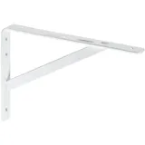 Metafranc Schwerlastkonsole 330 x 500 mm - Stahl - weiß - Hochwertige Verarbeitung - 200 kg Tragkraft / Schwerlastträger / Regalträger / Wandhalter für Bücherregal / 700560