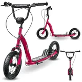 HyperMotion Kinderroller 12 Zoll pink/rot