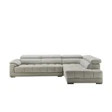 Uno Ecksofa Mikrofaser , grau , Maße (cm): B: H: 72 T: 211.0