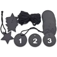 Frau WUNDERVoll® 24 gestanzte Adventskalenderzahlen schwarz - aus stabilem