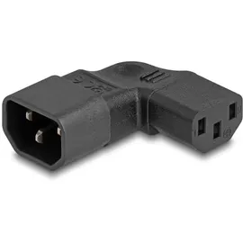 DeLock 80474 Netzadapter Kaltgeräte-Stecker C14 - Kaltgeräte-Buchse C13, Schwarz 1 St. Bag
