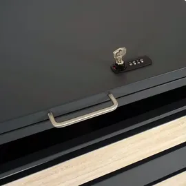 Mendler Mülltonnenverkleidung HWC-J81 68 x 117 cm braun