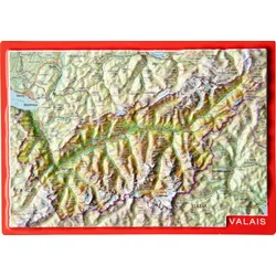 Georelief Reliefpostkarte Valais - 0