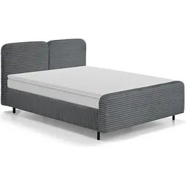 beautysofa LEA 180 x 200 cm Grau/Silber