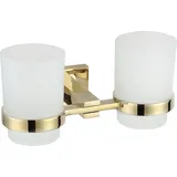 Mexen Vane doppelter Zahnputzbecher, Gold - 7020952-50