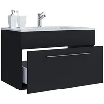 VCM Badmöbel-Set Badinos 1-tlg. Schwarz