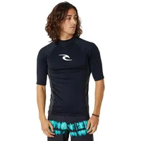 Rip Curl Waves Upf Perf Kurzarm-rashguard - Black -