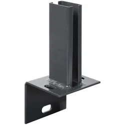 Alberts Pfostenträger für L-Randsteine, Pfosten 60 x 40 mm, Anthrazit, Doppelstabmatten, Mauerrand