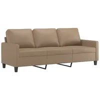 vidaXL 3-Sitzer-Sofa Cappuccino-Braun 180 cm Kunstleder