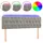 vidaXL LED Kopfteil Hellgrau 160x7x78/88 cm Samt