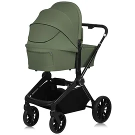 lionelo MIKA PLUS 2-in-1 Buggy 0-48 Monate bis 22 kg Babywanne bis 9 kg, Rückenlehne und Füße verstellbar, AiryDots,Dämpfung, 360° drehbare PU-Räder, XXL-Verdeck