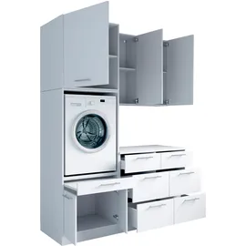 laundreezy Mehrzweckschrank-Set 168 x 238 x 68 cm Weiß