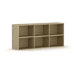 Bücherregal INTEGRO mit Regalen, hoch, Eiche natur