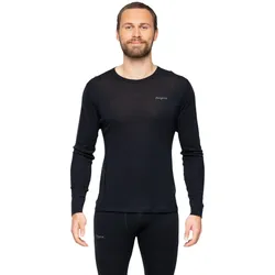 Bergans Langarmshirt Dual Merino (feuchtigkeitsableitend) Unterwäsche schwarz Herren