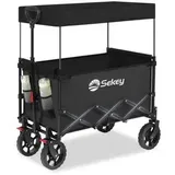 Sekey Bollerwagen XXL FW89, faltbar, 150kg Traglast, 97 x 51 x 95,5cm (L/B/H), schwarz