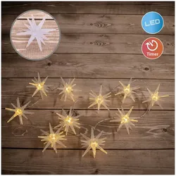 Näve 10er-LED-Lichterkette 3D-STERNE