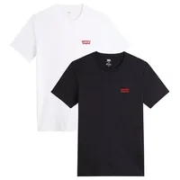 Levi's Herren 2-Pack Crewneck Graphic Tee T-Shirt, Chesthit White