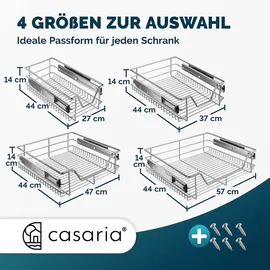 CASARIA Casaria® Deuba Schublade Teleskop 50cm 3er Set