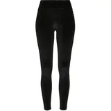 URBAN CLASSICS Ladies High Waist Velvet Leggings - schwarz