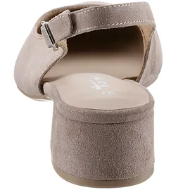 TAMARIS Damen Sling Pump mit Blockabsatz Leder, beige, 40 EU