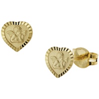 trendor 51046 Ohrringe für Mädchen Gold 333 / 8K Amor-Herz