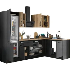 BASIC by Balculina Winkelküche Turin L-Form 270 cm schwarz