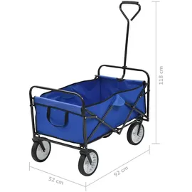 vidaXL Klappbarer Handwagen blau