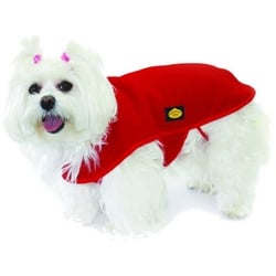 Fashion Dog Hundemantel Fleece-Hundemantel - Rot 39 cm