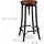 Relaxdays Barhocker industrial 34 x 67,5 x 34 cm Schwarz/Braun