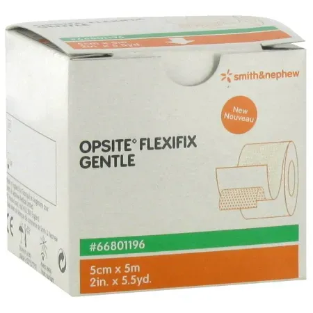 Smith&Nephew Opsite Flexifix Gentle Transparente Fixierfolie Rolle 5cm x 5m Stück 1
