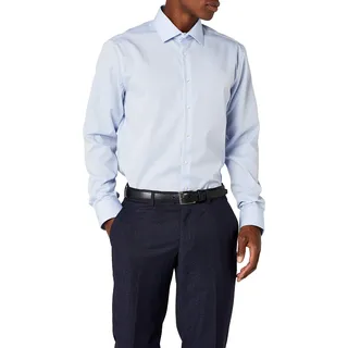 Seidensticker Herren Mens Shaped Longsleeve Cotton Businesshemd, Hellblau(022000), 41 EU