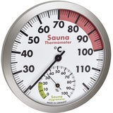 TFA Dostmann Analoges Sauna-Thermo-Hygrometer, hitzebeständige Materialien, Temperatur, Luftfeuchtigkeit,L 120 x B 37 x H 120 mm