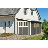 Karibu Classic Gartenhaus Bomlitz 4 2,38 x 3,55 m Terragrau