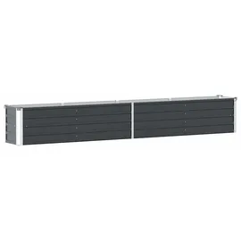 vidaXL Garten-Hochbeet verzinkter Stahl rechteckig 320 x 40 x 45 cm Anthrazit  