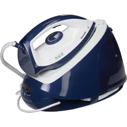 HANSEATIC Dampfbügelstation "HIS1565BLD, 6,5 bar Dampfdruck, max. 300g/min Dampfmenge", blau (blau, weiß), Dampfbügelstationen, 1,5L Wassertank, in 60s betriebsbereit