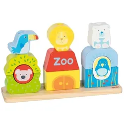 Goki Steck- und Stapelspiel Zoo