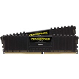Corsair Vengeance LPX schwarz DIMM Kit 64GB, DDR4-2666, CL16-18-18-35 (CMK64GX4M2A2666C16)