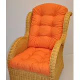 Premium Qualität - Polster/Kissen/Ersatzpolster für Rattan Ohrensessel/Rattansessel, Colore Arancione (Orange)