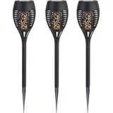 Trendline - Led Solarfackel 3er-set 40 Cm Mit Flackereffekt Solar-bodenleuchten