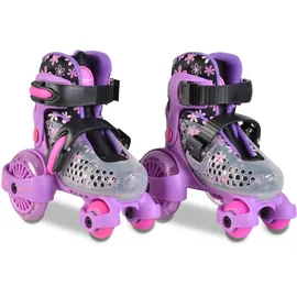 Byox Rollschuhe Beetle Größe XS 26-29, PU-Rollen, ABEC-5 Lager, Stopper hinten violett