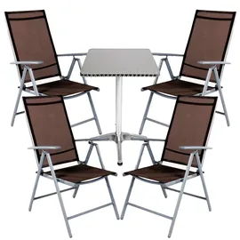 Mojawo Bistrogarnitur 5-tlg. Schokobraun