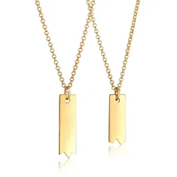 Elli Ketten-Set »Halskette Barren Partner Freundschaft Set (2 tlg) 925 Silber« Elli Gold 45