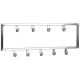FineBuy Wandgarderobe Metall Silber Flur