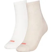 Puma Heart Logo Funktionssocken 2 Paar Vanille/Weiß 35-38