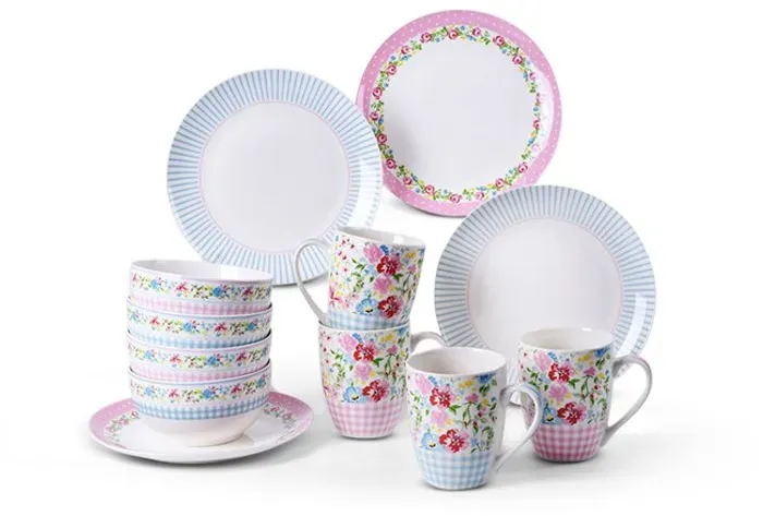 Kaffeeservice Alexandra 12tlg. Porzellan Bunt