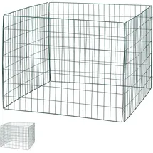 Relaxdays Komposter Metall, 2er Set, Biokomposter Garten, HxBxT: 70 x 90 x 90 cm, 560 Liter, Drahtkomposter Stahl, grün